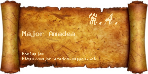Major Amadea névjegykártya